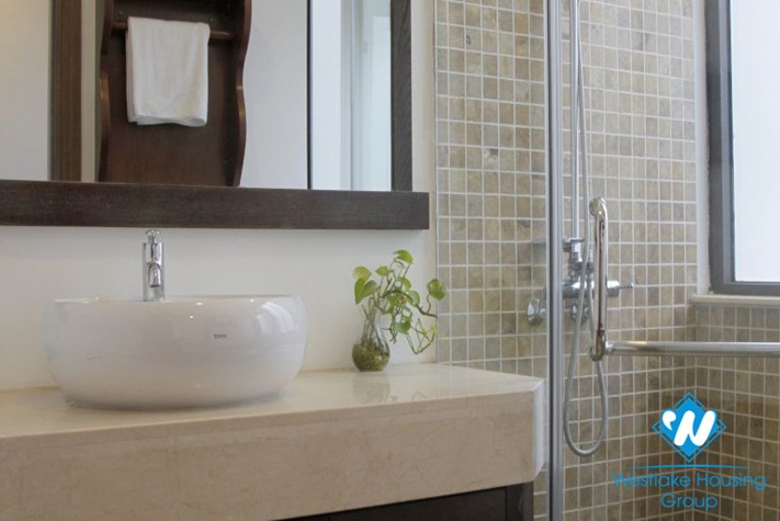 Japanese-style two bedroom apartment for rent in Truong Han Sieu Hoan Kiem